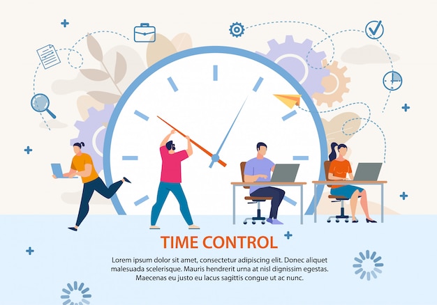 Time Control Project Management Zakelijke poster