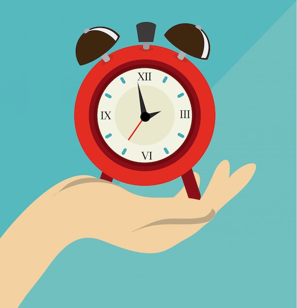 Time design over blue background vector illustration