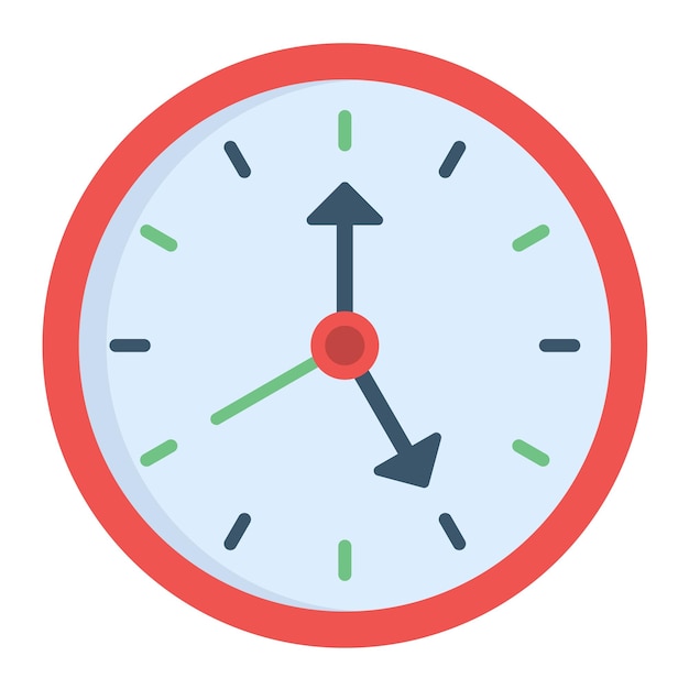 Time flat illustration