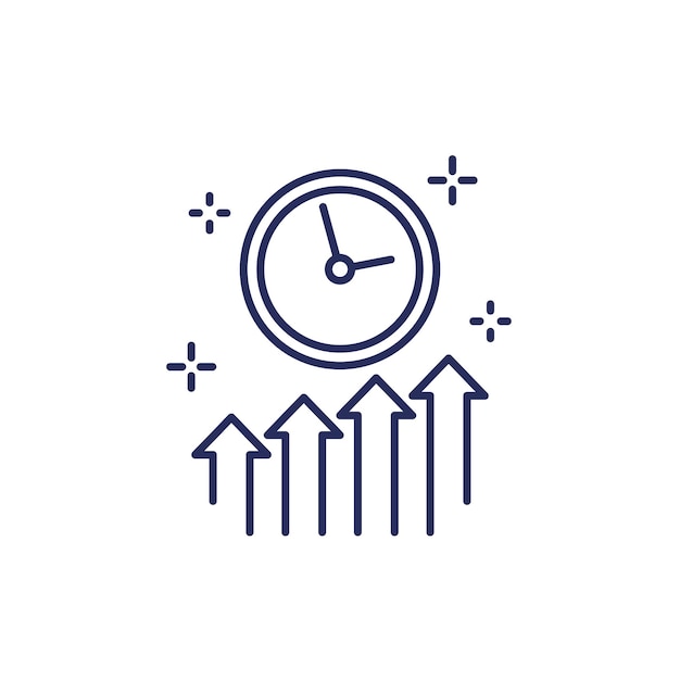 time to grow icon line vector