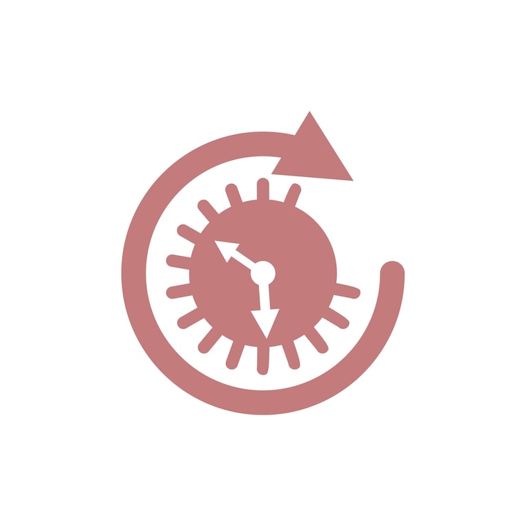 Vector time icon on background for graphic and web design creative illustration concept symbol for web