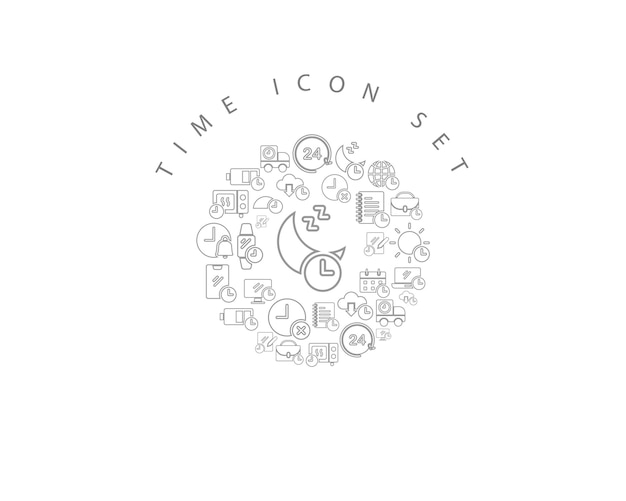 Time icon set design