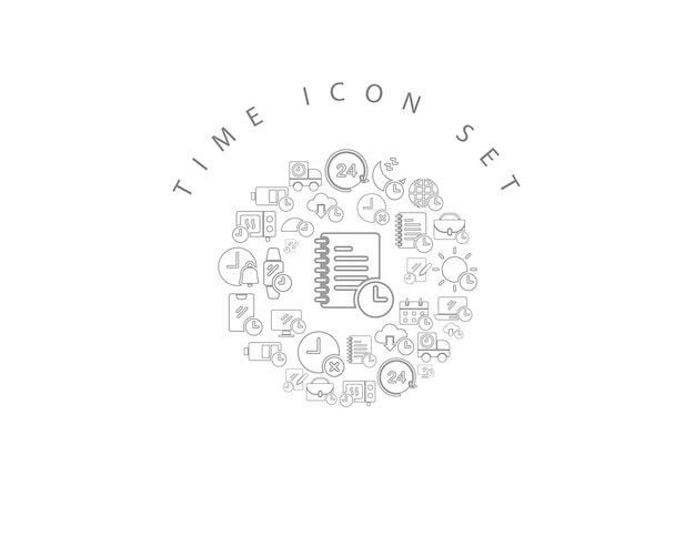 Time icon set design