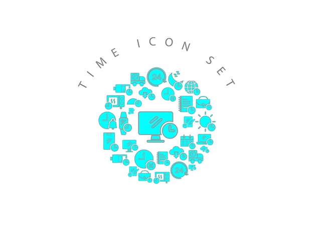 Time icon set design