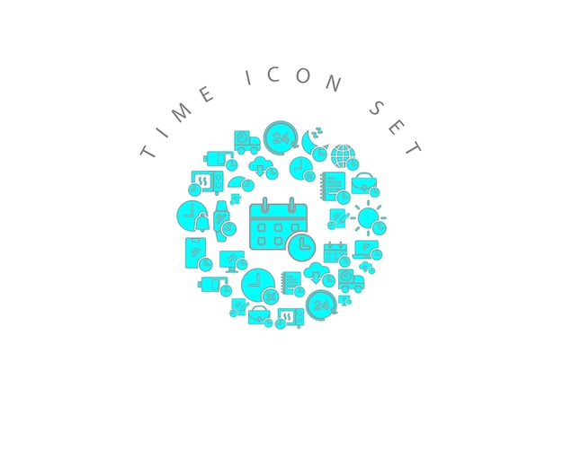 Time icon set design