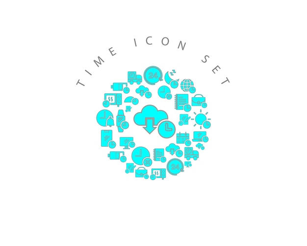 Time icon set design