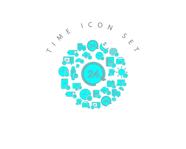 Time icon set design