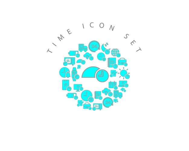 Time icon set design