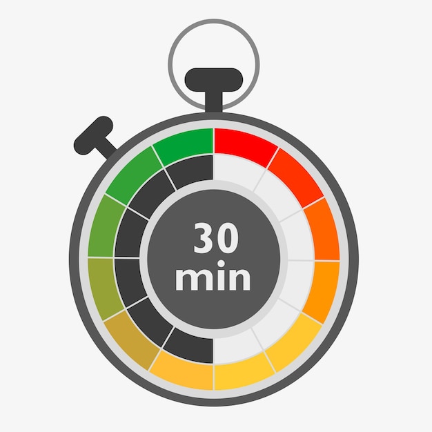 Vector time indicator vector stopwatch countdown timer time animation