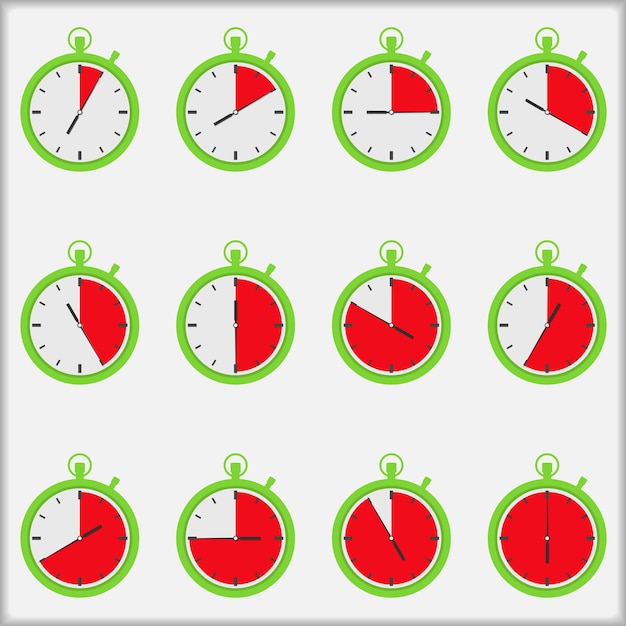 Time indicators vector eps10 illustration