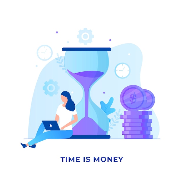 Vettore il tempo è il concetto di denaro.