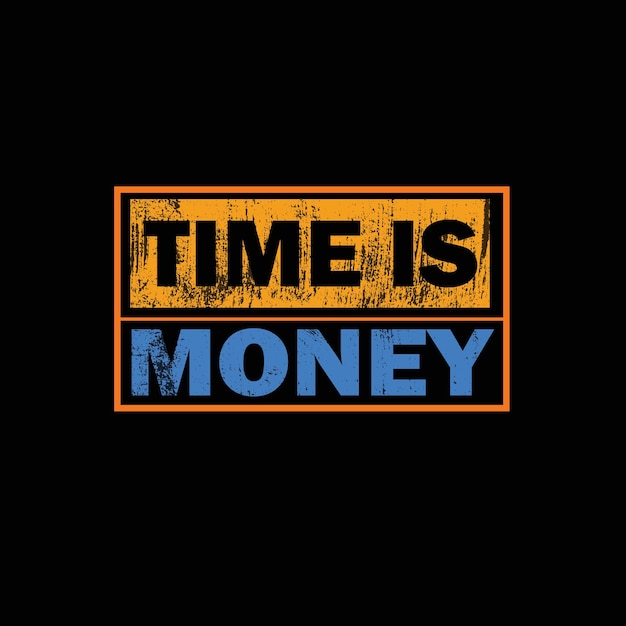 Time is money graphic tshirt print ready premium vector premium vector