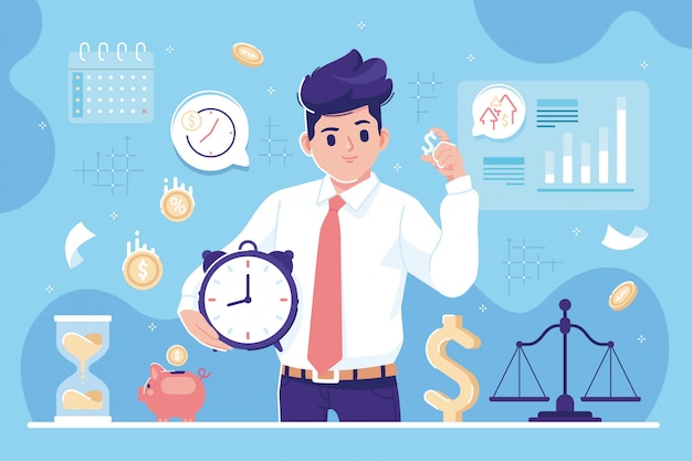 Time is money illustration background