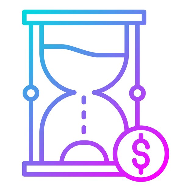 Vector time is money vector illustration style