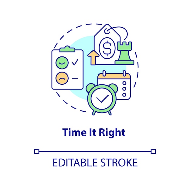 Time it right concept icon