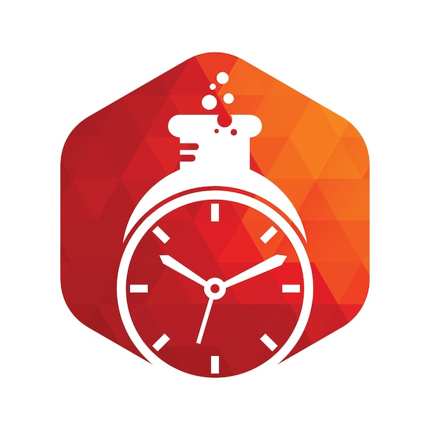 Time lab logo vector design Clock lab logo icon vector design