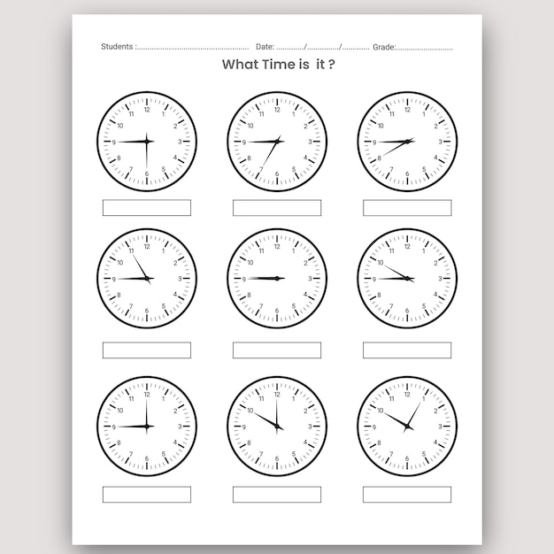 Time Learning Worksheet and telling Time worksheet for kids book