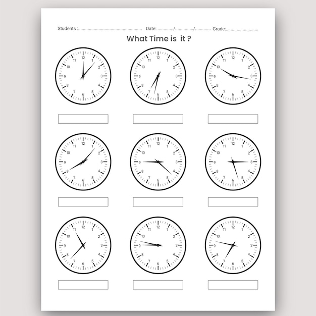 Time Learning Worksheet and telling Time worksheet for kids book