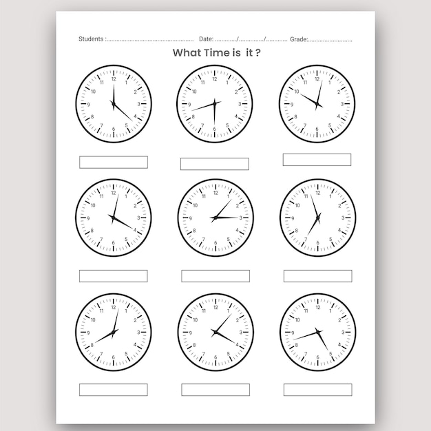 Time Learning Worksheet and telling Time worksheet for kids book