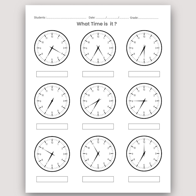 Time Learning Worksheet and telling Time worksheet for kids books