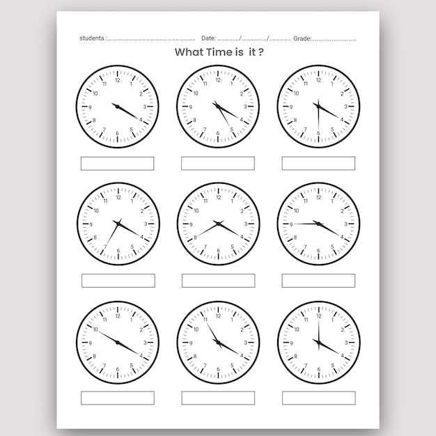 Time Learning Worksheet and telling Time worksheet for kids books