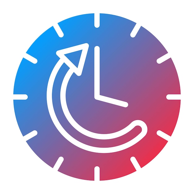 Vector time loop icon style