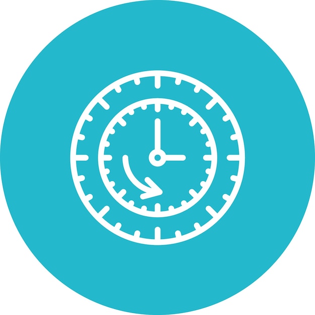 Time Loop vector icon illustration of Time and Date iconset