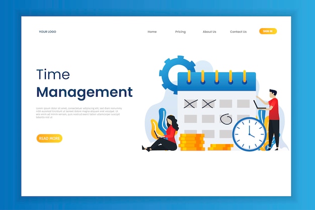 time management and business planning with character