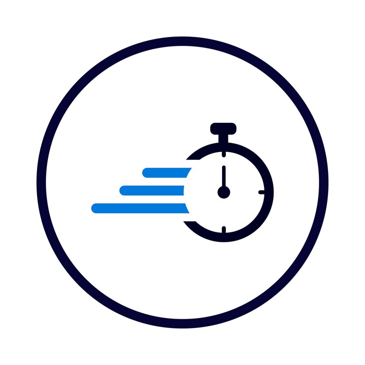 Time management businessmen time clock fast time management icon