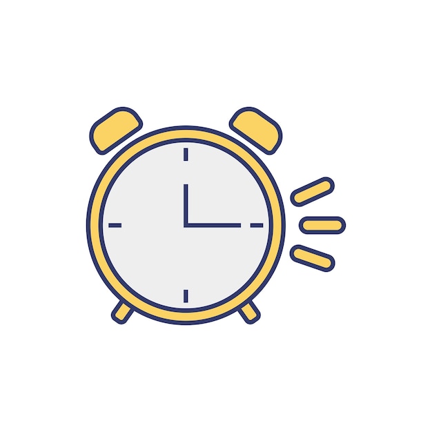 Time management concept Clock flat icon