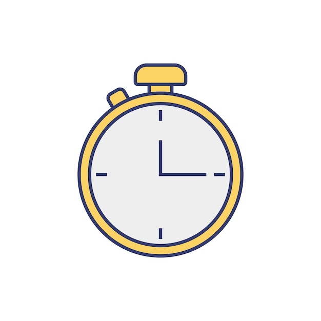 Time management concept Clock flat icon