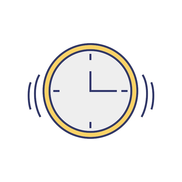 Time management concept Clock flat icon