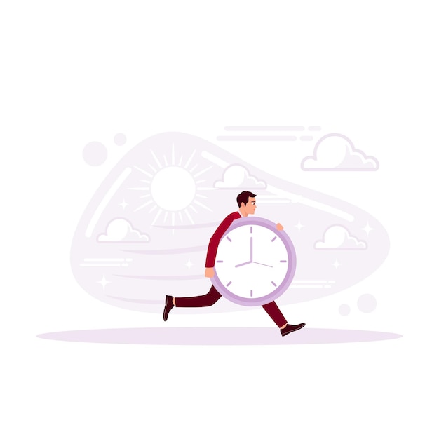 Time management concept time management om multitasking-werk of slimme productiviteit te voltooien
