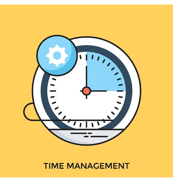 Time Management Flat vector Icon