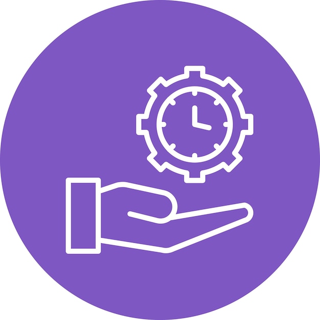 Векторное изображение значка управления временем может быть использовано для Gig Economy