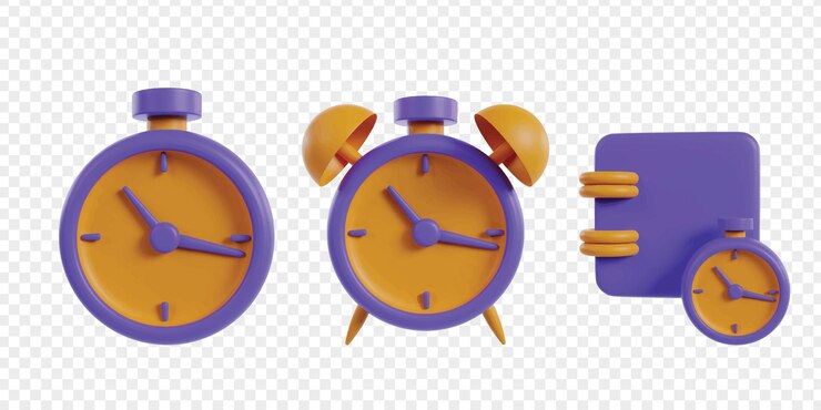 Vector time management icons clipart bundle
