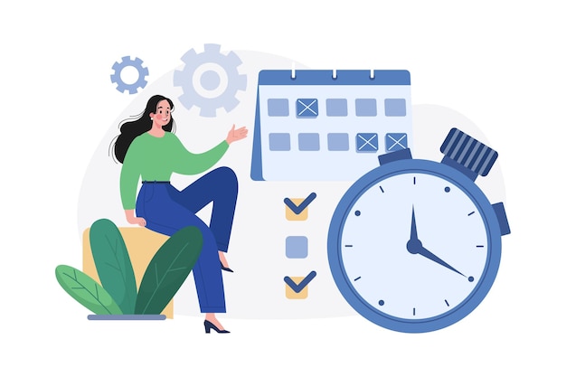 Time Management Illustration concept