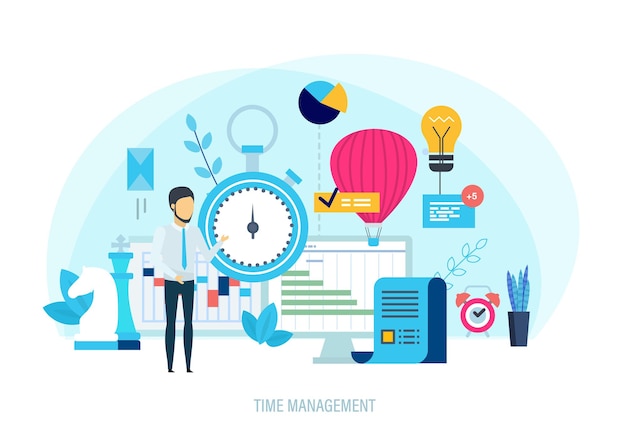 Vector time management integrated approach to distribution priority of tasks planning