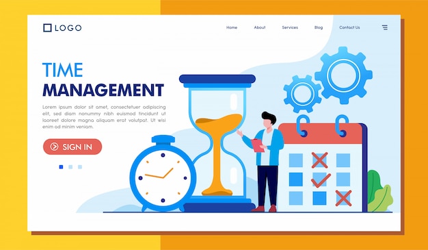 Time Management Landing Page Website