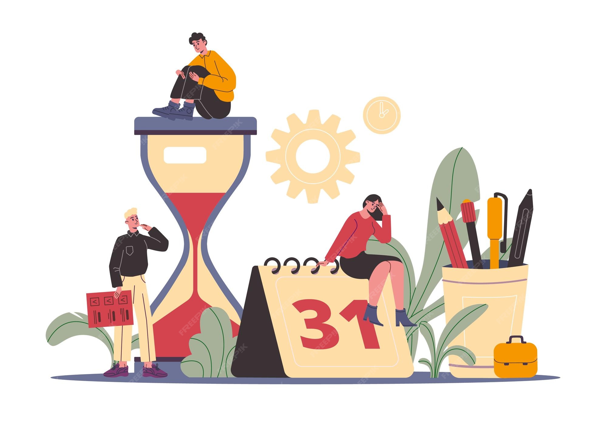 Premium Vector Time Management People Group Trying To Plan Work premium-vector-time-management-people-group-trying-to-plan-work