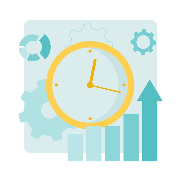 Vector time management and productivity concept illustration