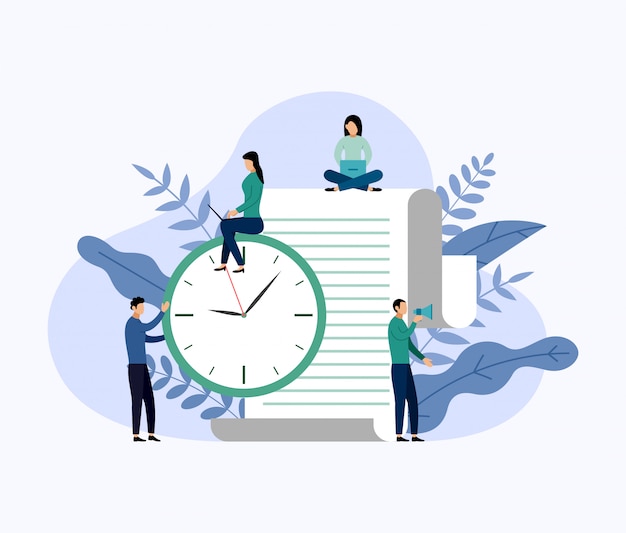 Vector time management, schedule concept