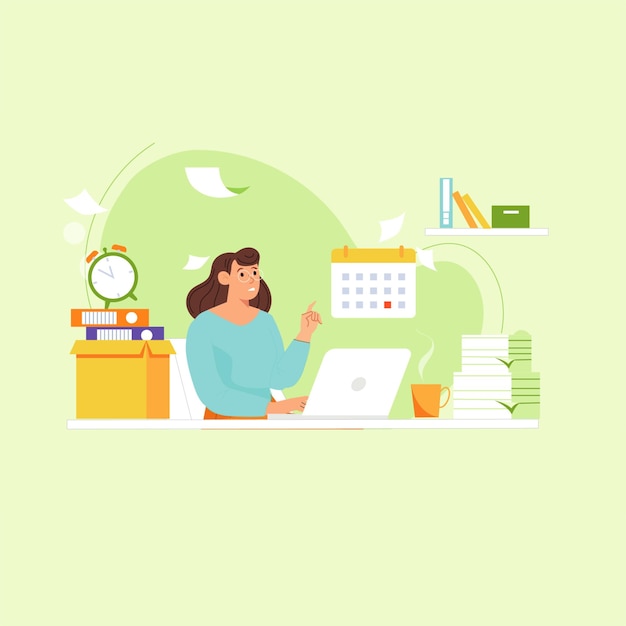 time management strategies with visual illustration charts