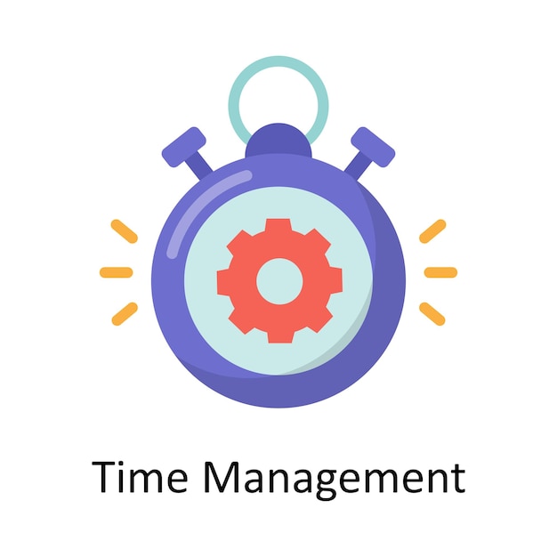 Time Management Vector Flat Icon Design illustration