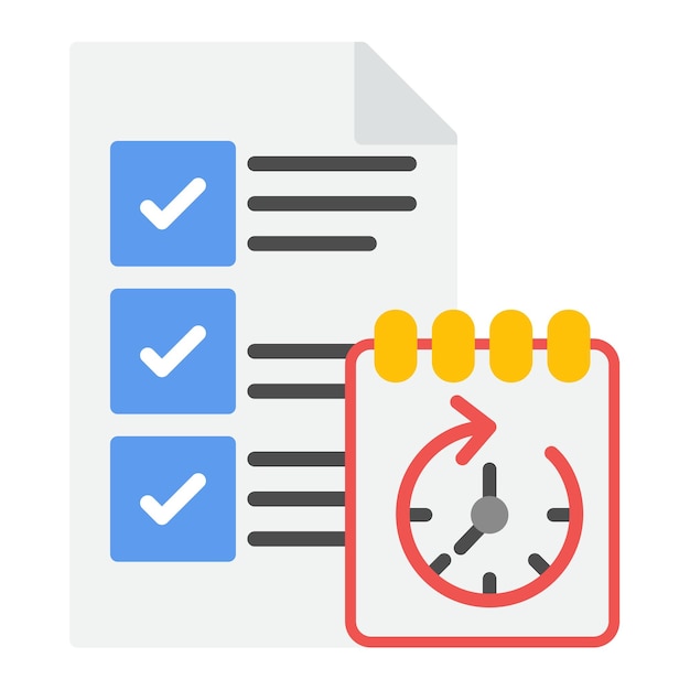 Time management vector illustration