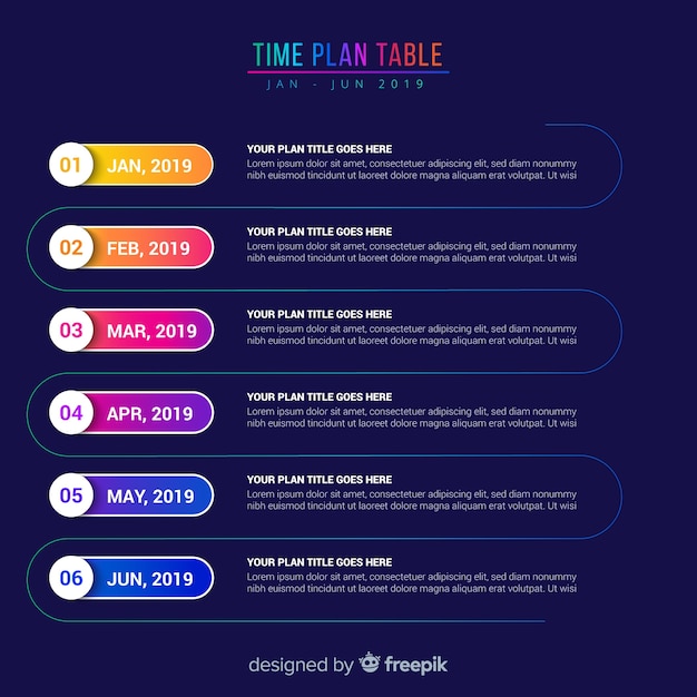 Time plan table