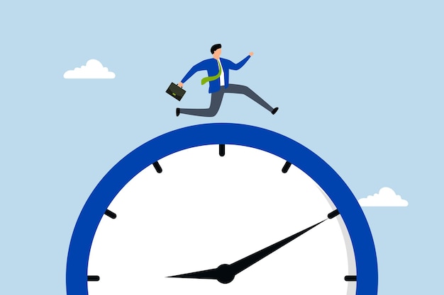 Time run out rush entrepreneur sprint quickly as time is ticking down