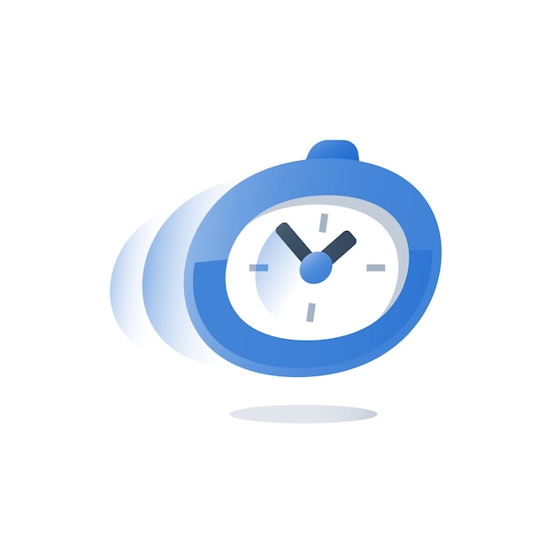 Time running, stopwatch in motion illustration