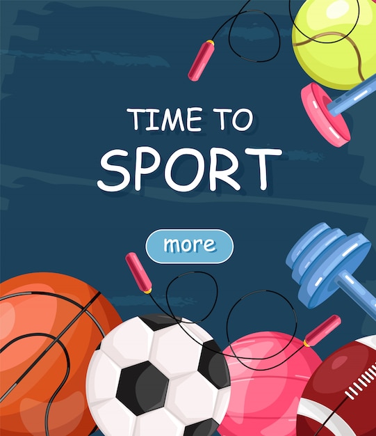 Vettore tempo per lo sport banner