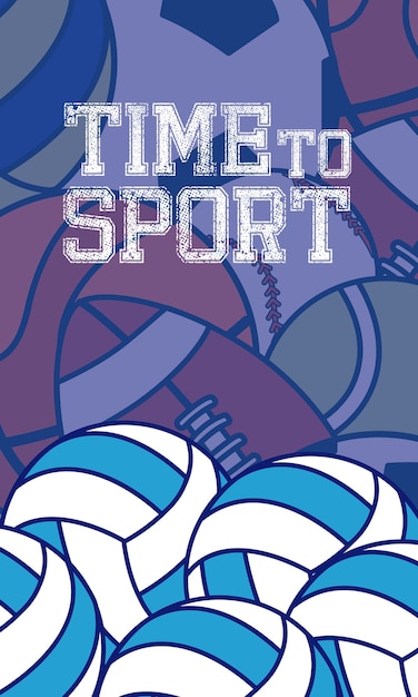 Vector time to sport concept vector illustration graphic design